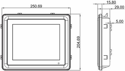 Промышленный панельный компьютер GOT5840T-834 N-DC