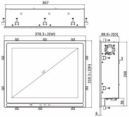 Промышленный панельный компьютер FRONT Panel A778 15