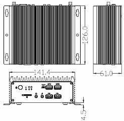 Компактный встраиваемый компьютер  C4350Z-V (i5-6200U)