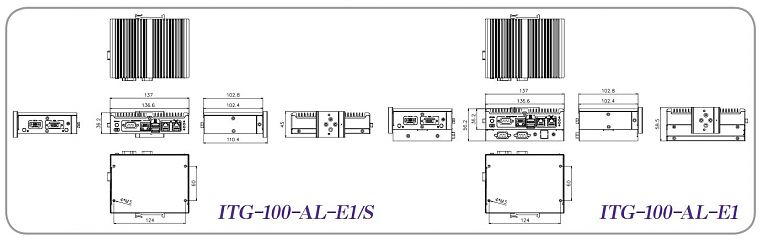 Ультракомпактный встраиваемый компьютер ITG-100-AL-E1/S