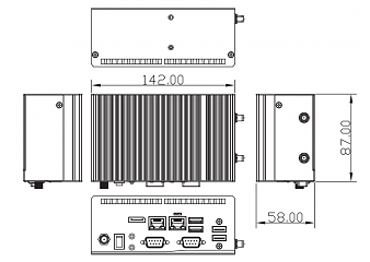 Ультракомпактный встраиваемый компьютер eBOX100-51R-DC-7300U