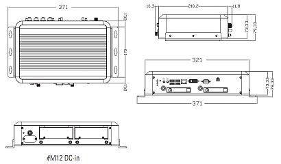 Компактный встраиваемый компьютер tBOX500-510-FL-i7-TMDC