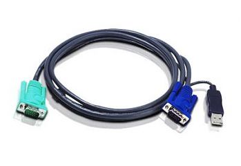 Кабель KVM Cable USB - 1.8M  D-Sub 15 pin to VGA, USB Keyboard / Mouse Cable