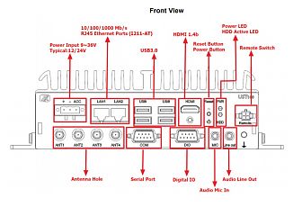 Компактный встраиваемый компьютер UST100-504-FL-i5-TDC