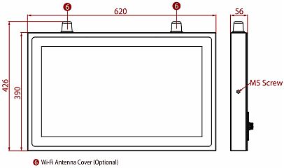 Морской панельный компьютер W24IT3S-SPA2-R