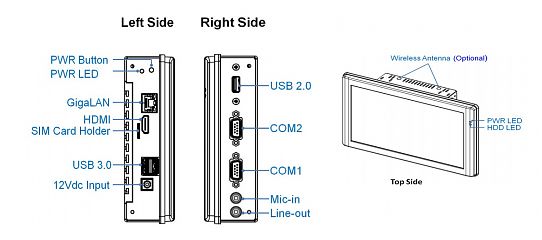 Панельный компьютер PINT-090T-APL-N4-4G