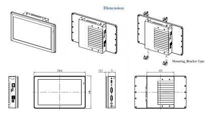 Панельный компьютер PINT-090T-APL-N4-4G
