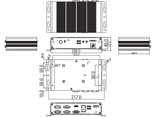 Компактный встраиваемый компьютер eBOX626-853-FL-N3160-DC with DIO