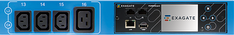PWG-9316-318-96-SIP POWERGuard PDU, 16A Single Phase ZeroU, 24 x IEC Sockets (18 x C13 - 6 x C19), Outlet Metering (BLUE)