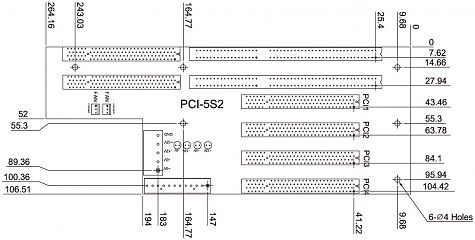 Промышленная кроссплата PCI-5S2A