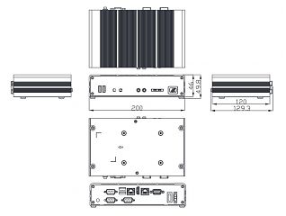 Ультракомпактный встраиваемый компьютер eBOX626-842-FL-J1900-DC