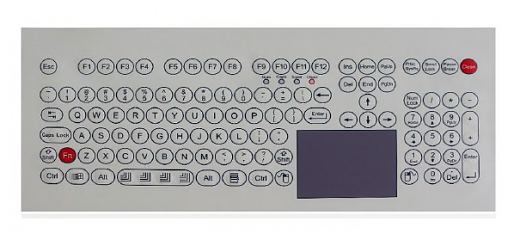 Промышленная клавиатура K-TEK-D321TP-KP-FN-W-US/RU-USB