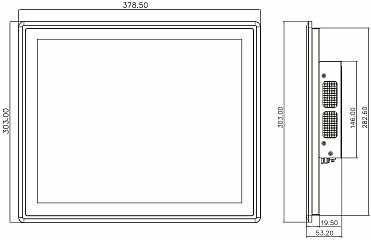 Промышленный панельный компьютер FRONT Panel I526 15