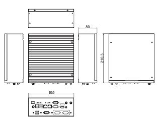 Компактный встраиваемый компьютер eBOX640-521-FL-DC