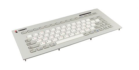 Клавиатура FRONT Key 305 [BL-PS2] встраиваемая, русифицированная, 83 клавиши (силикон), передняя панель из алюминия, подсветка