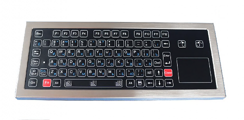 Промышленная клавиатура K-TEK-D343TP-FN-DT-B-US/RU-USB