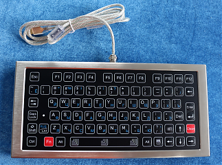 Промышленная клавиатура K-TEK-D272-FN-DT-SS-B-US/RU-USB
