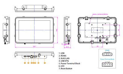 Панельный компьютер W10FA3S-ELH2/Linux