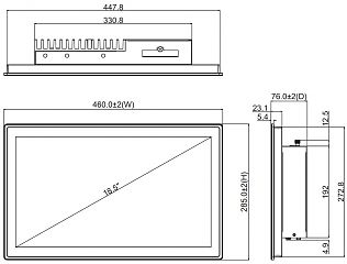 Промышленный панельный компьютер GOT318W-521-R-DC