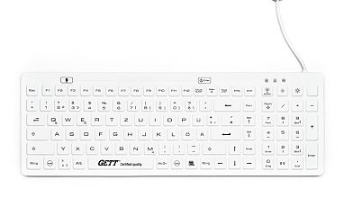 Клавиатура пылевлагозащищённая TKG-110-GCQ-MED-AM-IP68-BACKL-WHITE-USB-US/CYR (KG26204)