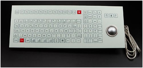 Промышленная клавиатура K-TEK-D410-OTB-KP-FN-SW-W-US/RU-PS/2