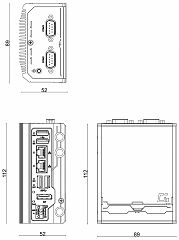 Встраиваемый компьютер на DIN-рейку POC-40-DIO