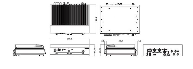 Компактный промышленный компьютер для железнодорожного транспорта tBOX321-870-FL-i3-DC
