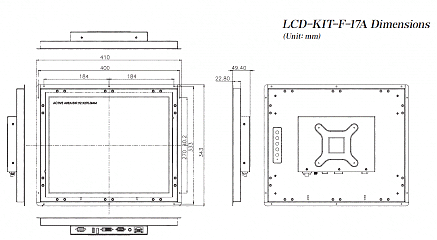 Устройство видеоотображения   LCD-KIT-F17A/TW