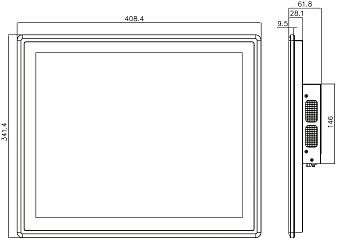 Промышленный панельный компьютер FRONT Panel I528 17
