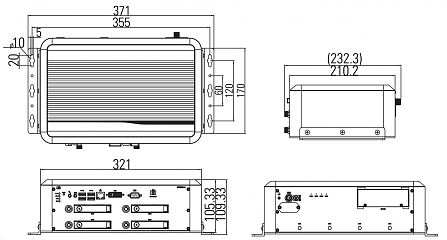 Компактный встраиваемый компьютер tBOX300-510-FL-i3-24-110-MRDC