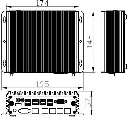 Промышленный компьютер FRONT Compact Y715 i5-1020U/16GB/256GB/NoOS [FC-Y715-0001]