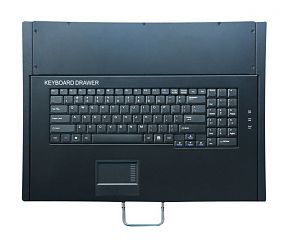 Промышленная клавиатура K-TEK-1U-KB-TP-PL-B-US/RU-USB