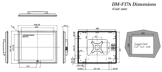 Промышленный монитор DM-F17A/PC-R11