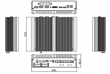 Компактный встраиваемый компьютер eBOX671-521-FL-DC-4PoE (уценка 2)