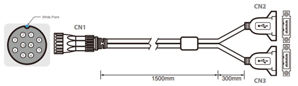 комплектация F65EAC: кабель с 2 выходами USB Type A