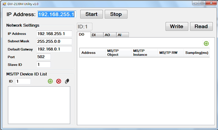 Сетевой шлюз GW-2139M между BACnet MS/TP и Modbus TCP