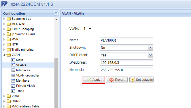 Базовая настройка коммутаторов Инзер-FE/GE Базовая настройка коммутаторов Инзер-FE/GE